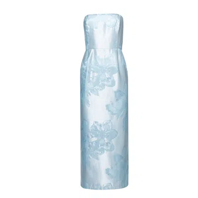 Forever Young The Label Women's Blue Eclat Midi Jacquard Dress