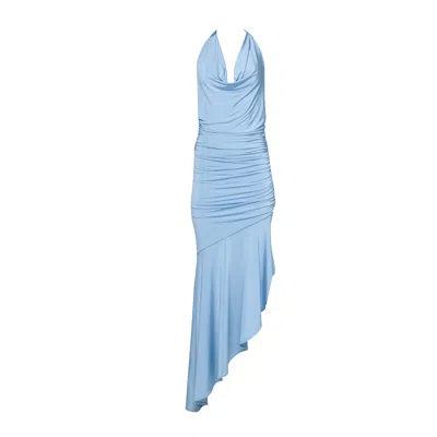 Forever Young The Label Women's Blue Serena Asymmetric Jersey Dress