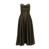 Forever Young The Label Women's Green Elora Satin Midi Dress Olive In Green