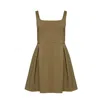 Forever Young The Label Women's Green Olive Mini Poplin Dress