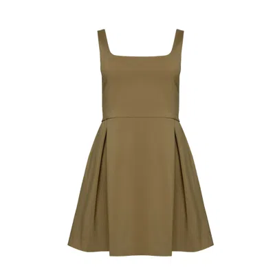 Forever Young The Label Women's Green Olive Mini Poplin Dress