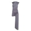 Forever Young The Label Women's Grey Noor Assymetric Jersey Dress In Gray