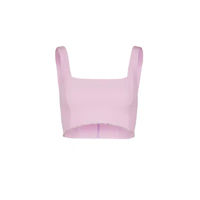 Forever Young The Label Women's Pink / Purple Rhea Embellished Crop Top In Pink/purple