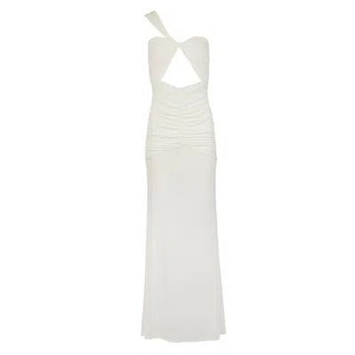 Forever Young The Label Women's White Hera Jersey Maxi Dress Ecru