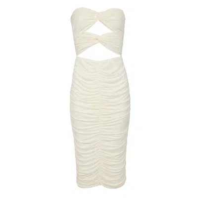 Forever Young The Label Women's White Irene Midi Dress Ecru