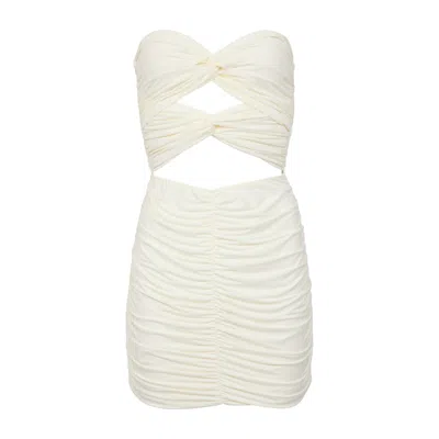 Forever Young The Label Women's White Irene Mini Jersey Dress Ecru