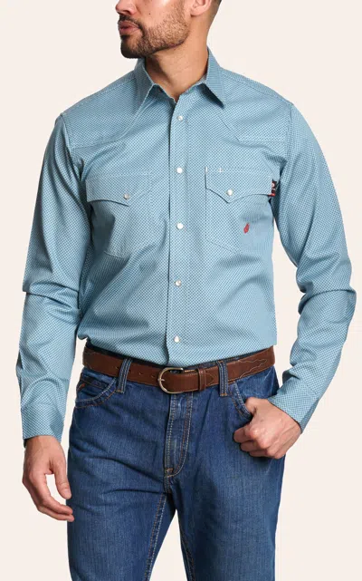 Forge Men's Blue Print Snap Shirt