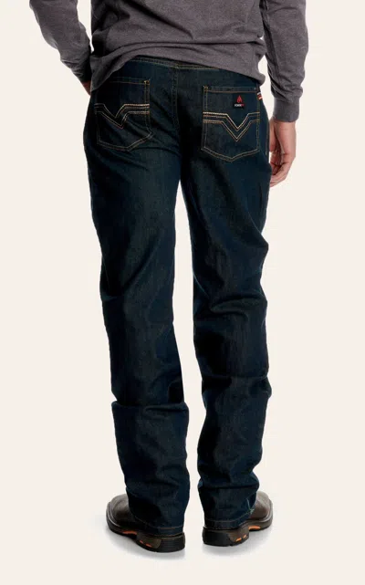 Forge Men's Dark Wash Denim Fr Straight Leg Jeans In Blue