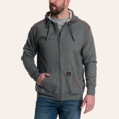 Forge Men's Gray & Red Fr Full Zip Hoodie