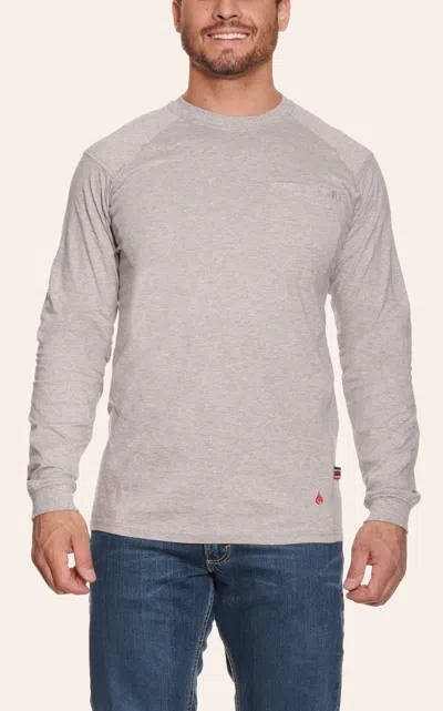 Forge Men's Gray Light Weight Long Sleeve Fr Work T-shirt