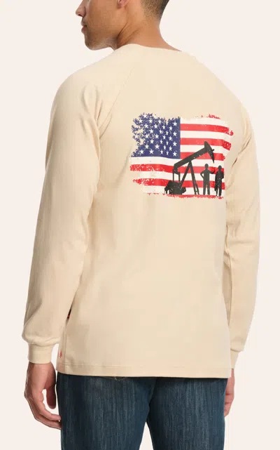 Forge Men's Sand American Flag Rig Fr T-shirt