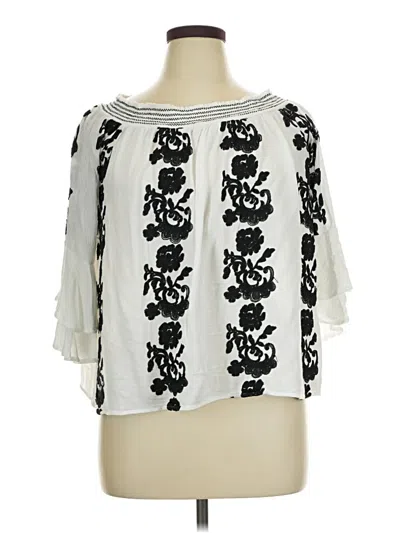 Pre-owned Forgotten Grace 3/4 Sleeve Blouse In White