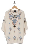 Forgotten Grace Boho Embroidered Top In Neutral