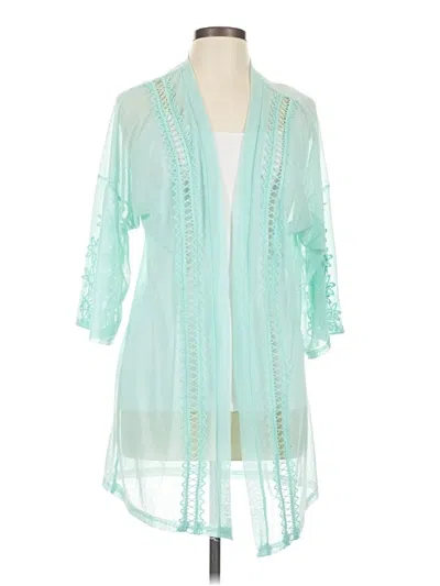 Pre-owned Forgotten Grace Cardigan Sweater In Teal