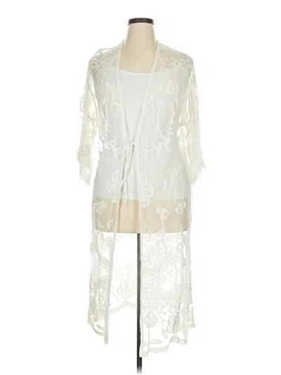 Pre-owned Forgotten Grace Cardigan Sweater In White