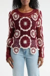 Forgotten Grace Circle Open Knit Sweater