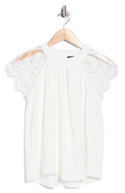 Forgotten Grace Crochet Cap Sleeve Top In White