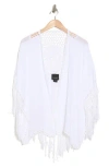 Forgotten Grace Crochet Fringe Cardigan In White