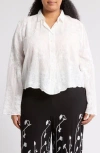 Forgotten Grace Embroidered Button Down Top In White
