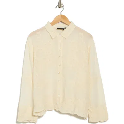 Forgotten Grace Embroidered Button-up Shirt In Brown
