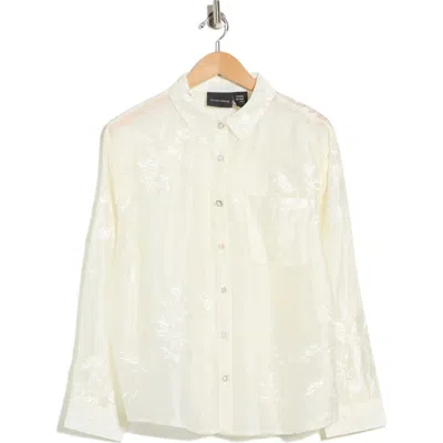 Forgotten Grace Embroidered Button-up Shirt In Neutral