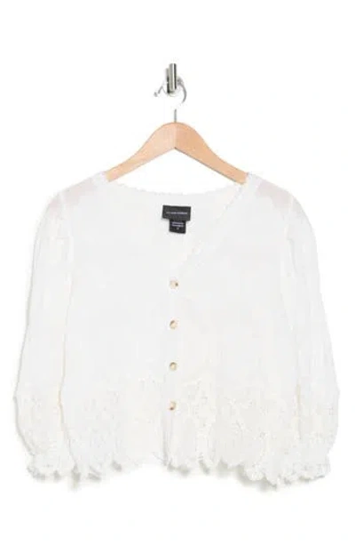 Forgotten Grace Embroidered Button-up Shirt In White