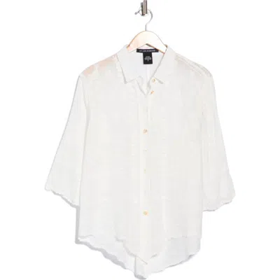 Forgotten Grace Embroidered Cotton Shirt In White