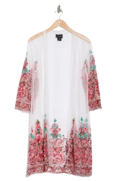 Forgotten Grace Embroidered Duster In White