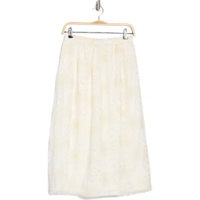Forgotten Grace Embroidered Lace Skirt In Natural