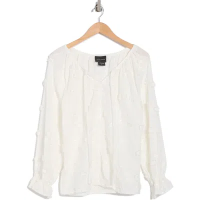 Forgotten Grace Embroidered Long Sleeve Top In White