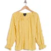Forgotten Grace Embroidered Long Sleeve Top In Yellow