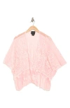 Forgotten Grace Embroidered Mesh Cardigan In Blush/white
