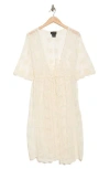 Forgotten Grace Embroidered Mesh Duster In Natural