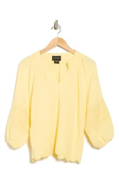 Forgotten Grace Embroidered Top In Yellow