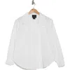 Forgotten Grace Floral Appliqué Cotton Button-up Shirt In White