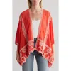 Forgotten Grace Floral Embroidered Topper In Orange