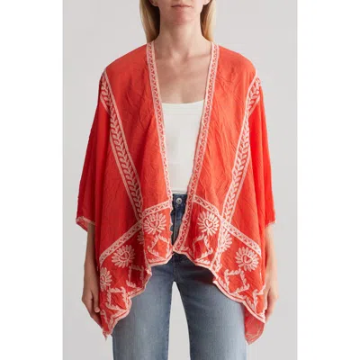Forgotten Grace Floral Embroidered Topper In Multi