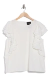 Forgotten Grace Flutter Sleeve Top In White