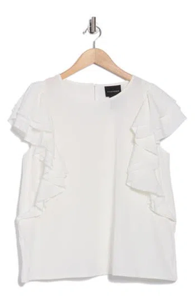 Forgotten Grace Flutter Sleeve Top In White
