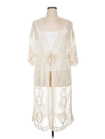 Pre-owned Forgotten Grace Kimono In White