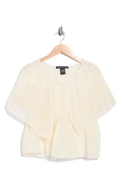 Forgotten Grace Lace Overlay Cotton Top In White