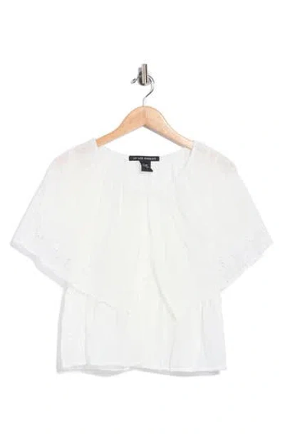 Forgotten Grace Lace Overlay Cotton Top In White