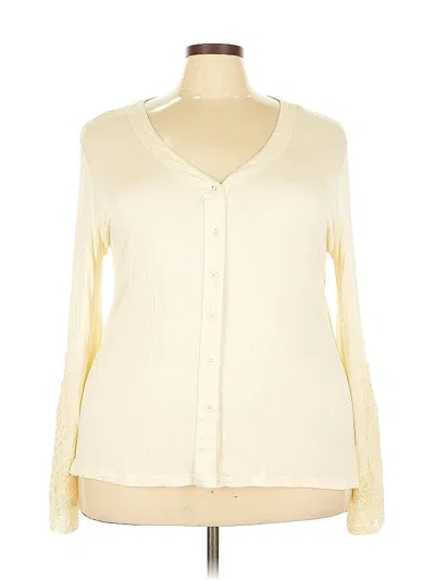 Pre-owned Forgotten Grace Long Sleeve Blouse In White