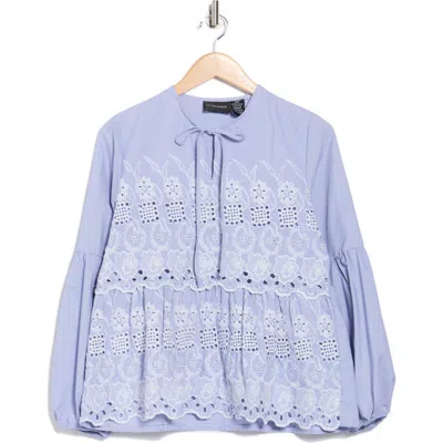 Forgotten Grace Long Sleeve Embroidered Top In Multi