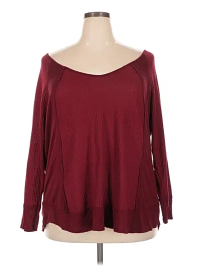 Pre-owned Forgotten Grace Long Sleeve T-shirt In Burgundy