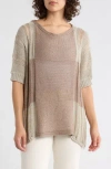 Forgotten Grace Open Knit Top In Multi