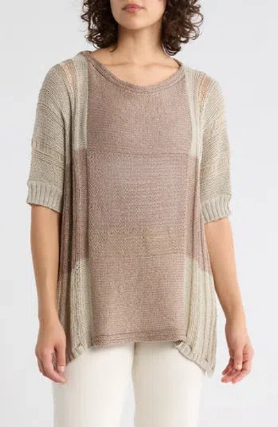 Forgotten Grace Open Knit Top In Multi