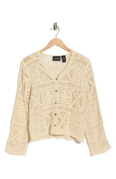 Forgotten Grace Open Stitch Cardigan In Brown