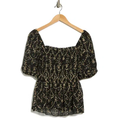 Forgotten Grace Print Short Sleeve Top In Multi