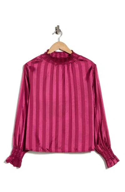 Forgotten Grace Stripe Long Sleeve Top In Red